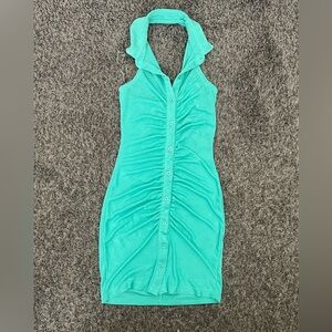 Rue21 Teal Backless Halter Dress